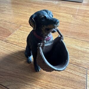 Expo Inc Home Goods Heavy Dog Bookend, Decor, Door Stop with‎ Basket